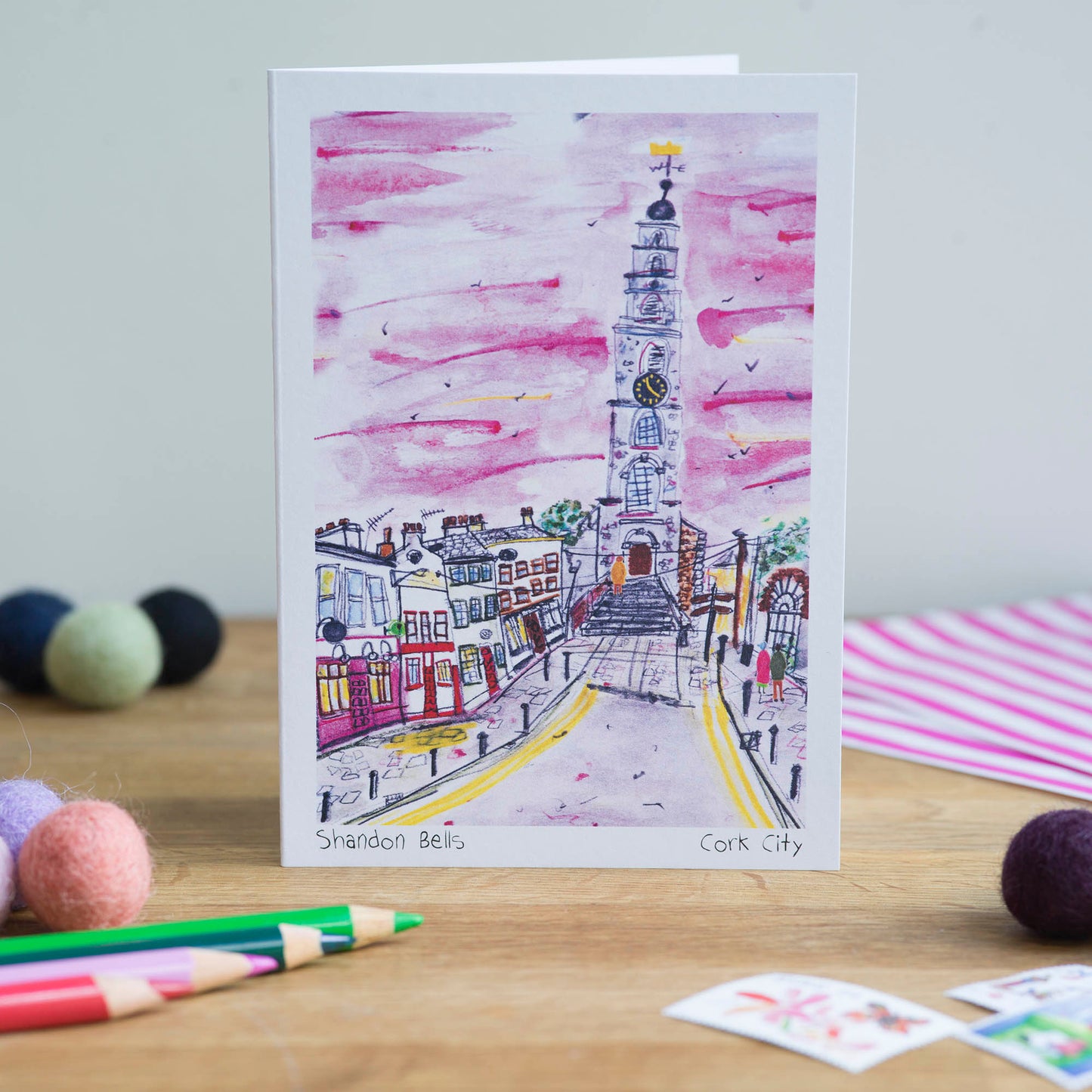 Shandon Bells, Cork City, Greeting Card