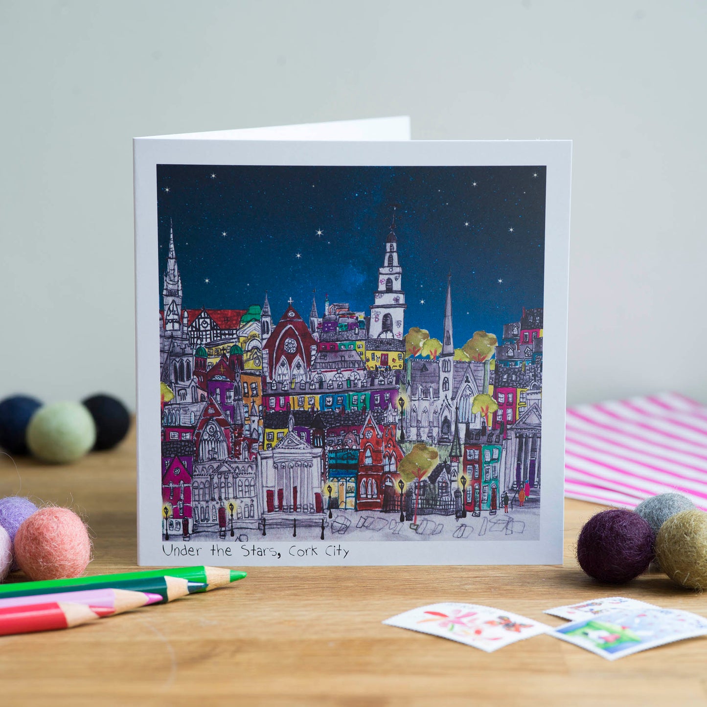 Under the Stars, Cork City, Greeting Card