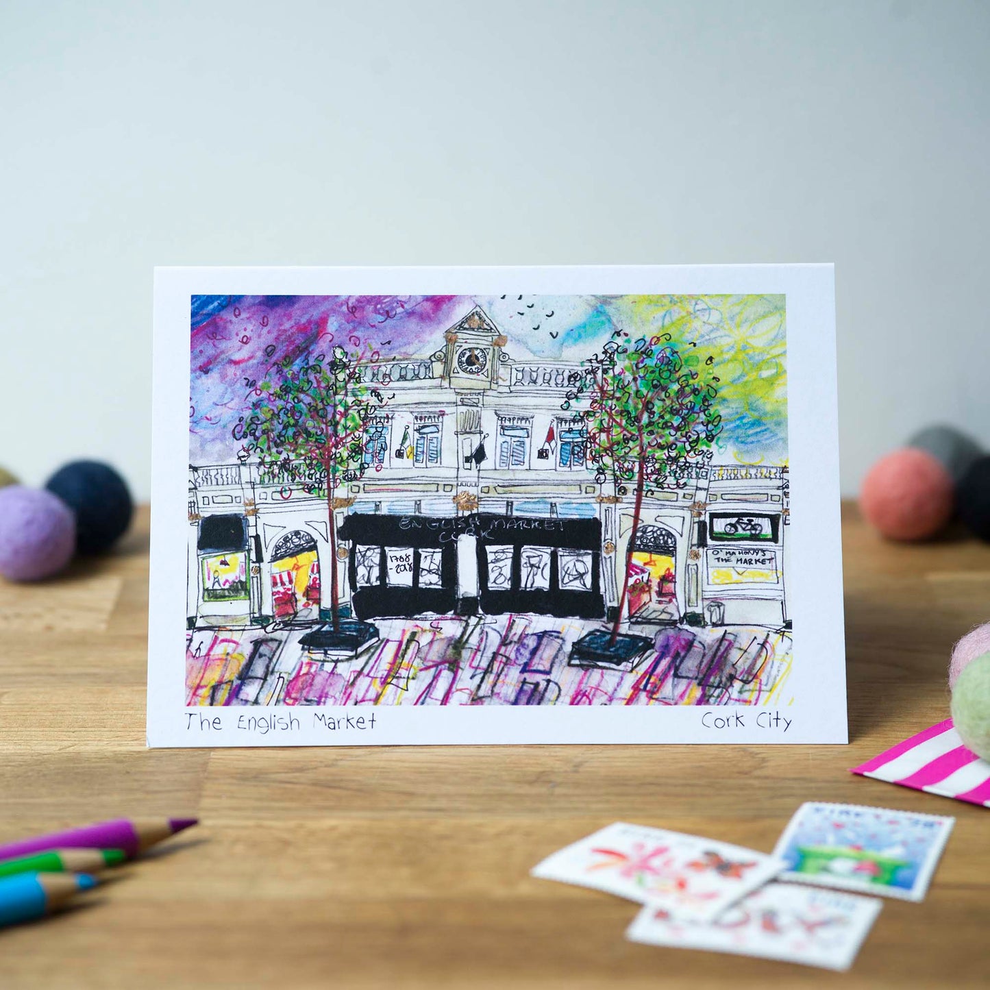 The English Market, Cork City, Greeting Card