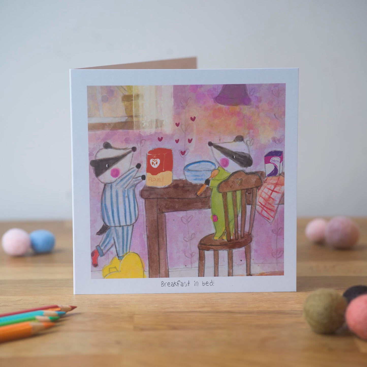 Breakfast in Bed, Greeting Card