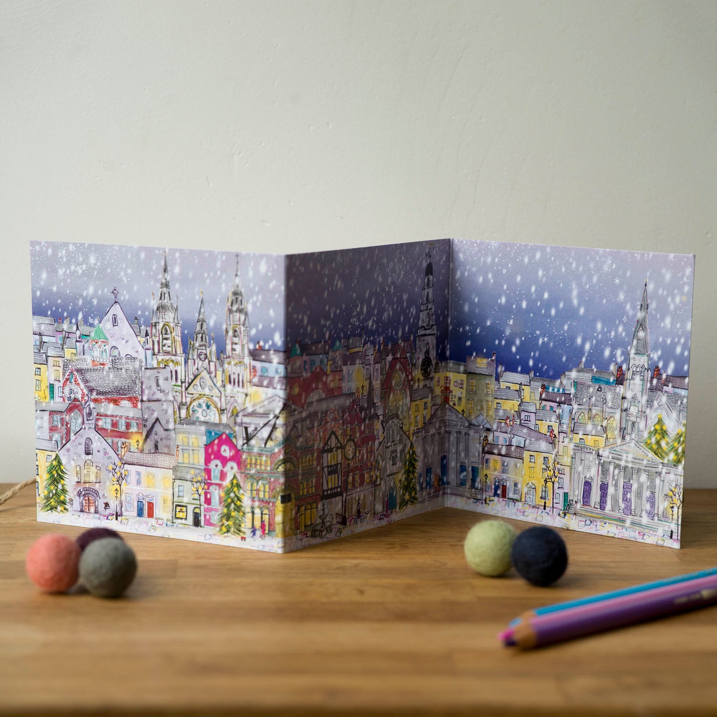 Christmas in Cork City, Concertina Greeting Card