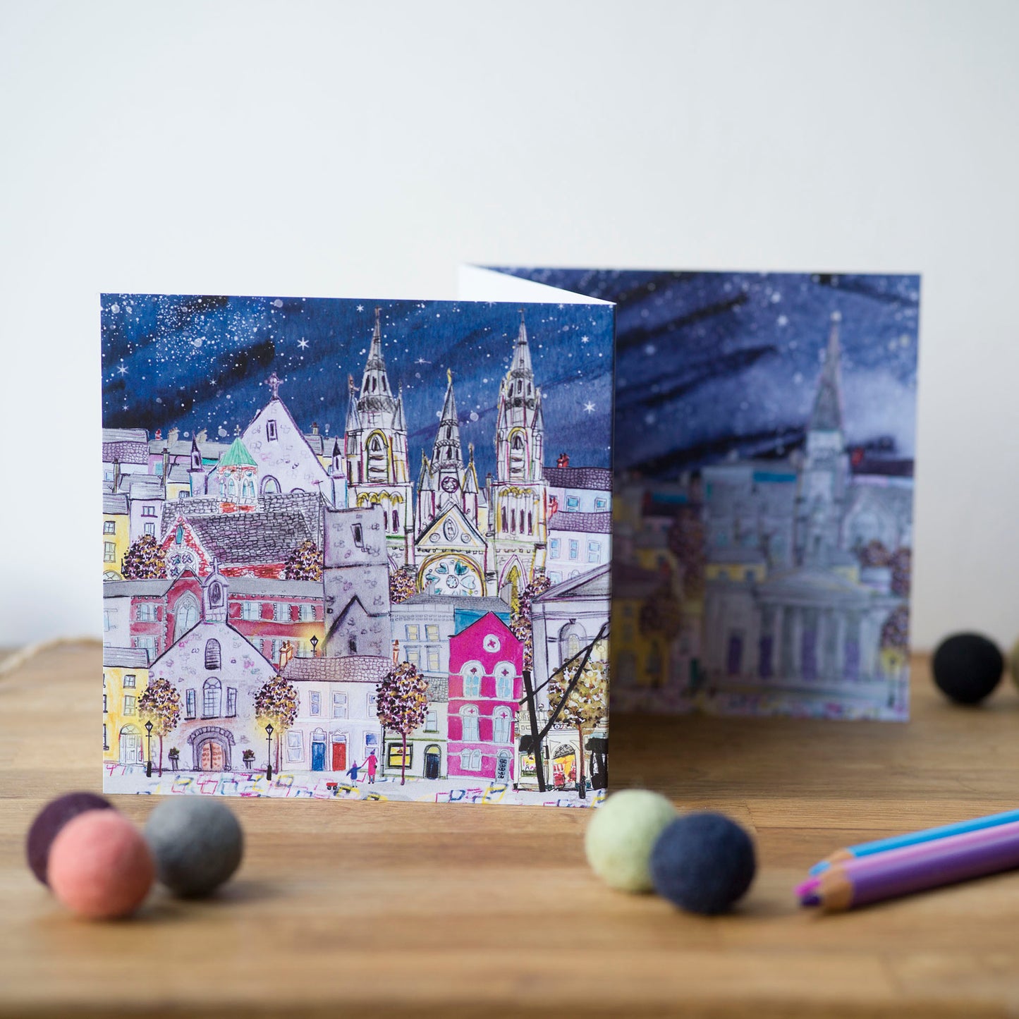 Under the Stars, Cork City, Concertina Greeting Card