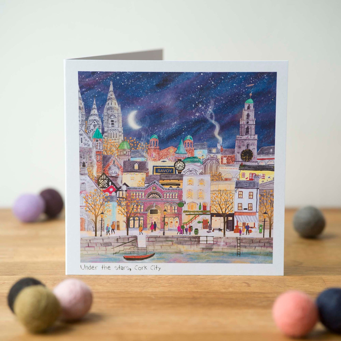Under the stars Cork City, Greeting Card