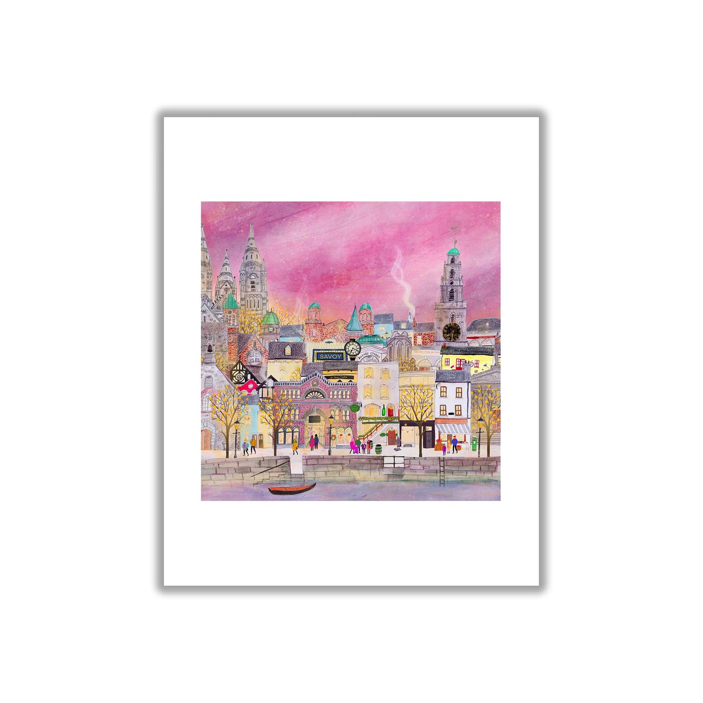 Red Sky at Night, Cork City, Art Print
