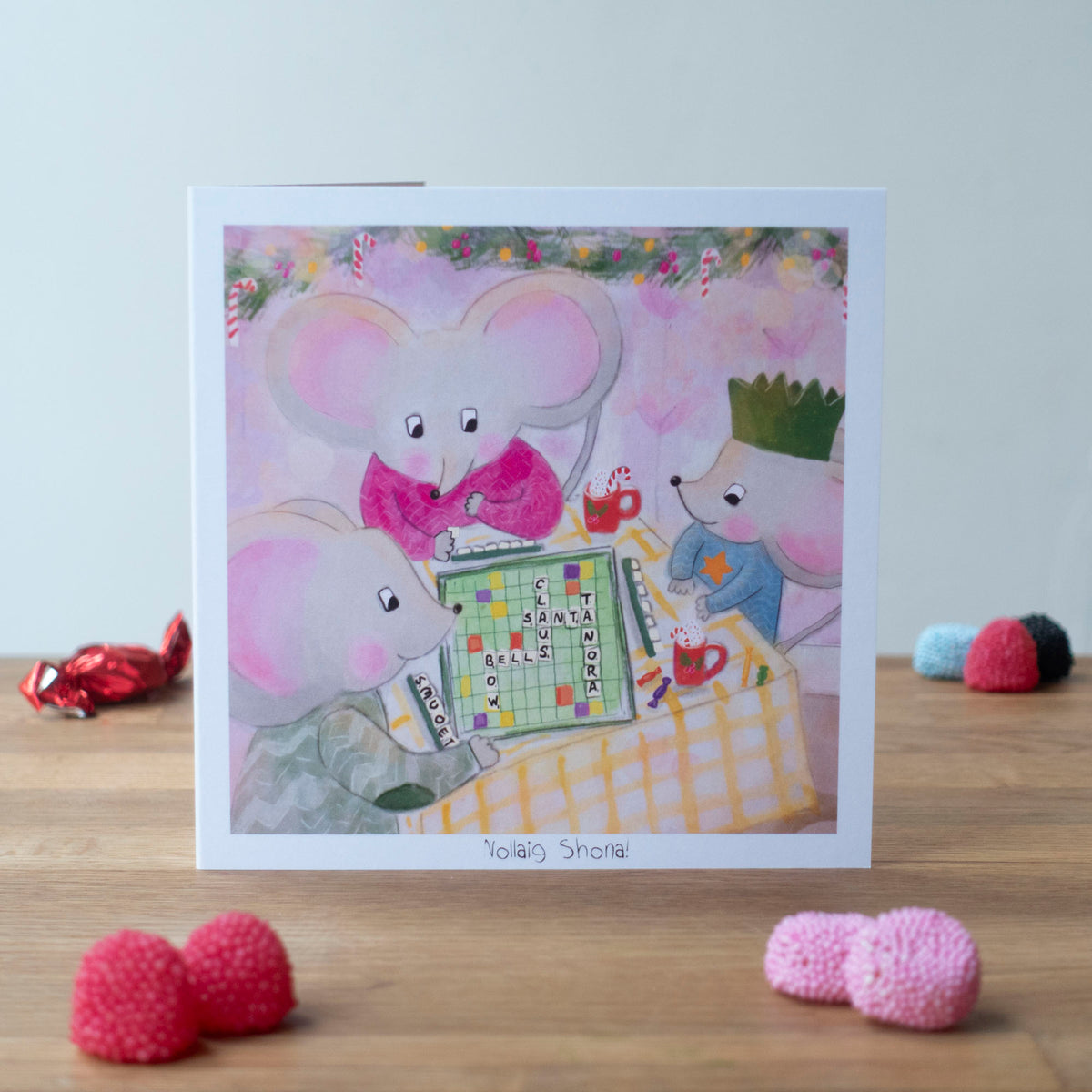 Christmas Scrabble. Greeting Card