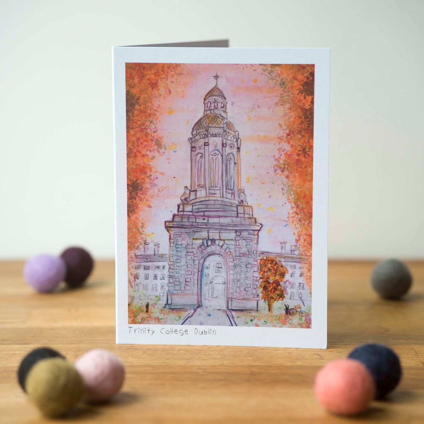Trinity College, Dublin City, Greeting Card