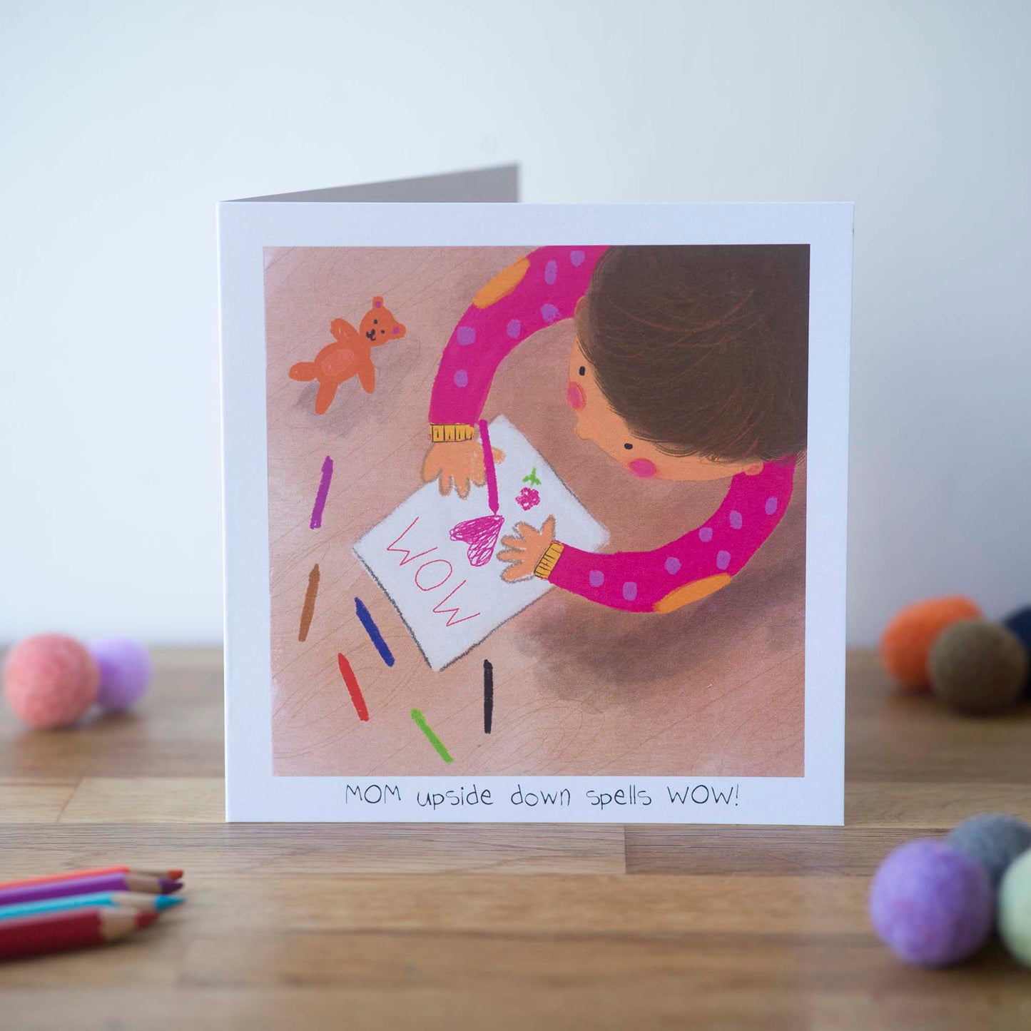 MOM upside down spells WOW! Greeting Card