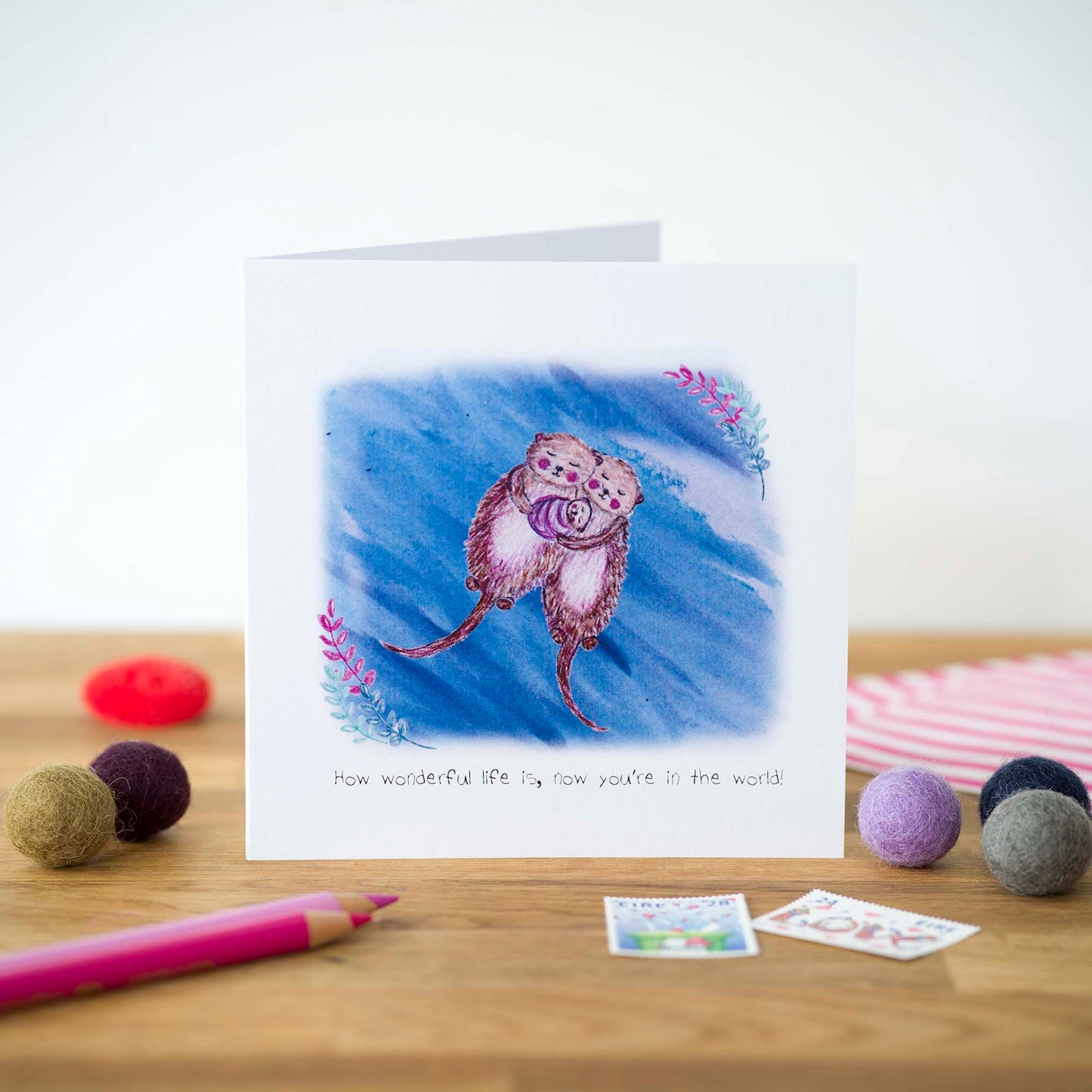 How wonderful life is now you're in the world! New Baby Greeting Card