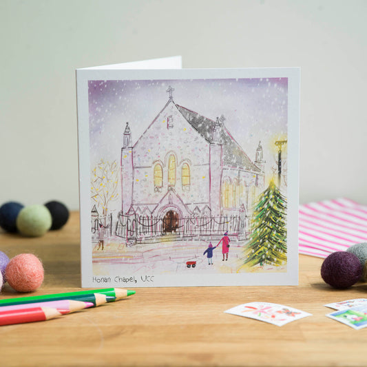 Winter Scene of the Honan Chapel, UCC, Cork City Greeting Card