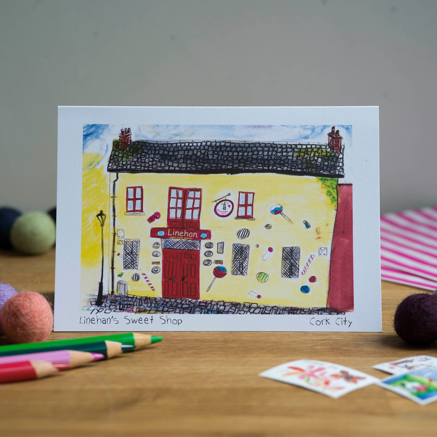 Linehan's Sweet Shop, Shandon, Cork City, Greeting Card