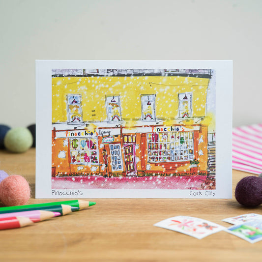 Pinocchio's Toy Shop, Cork City, Greeting Card