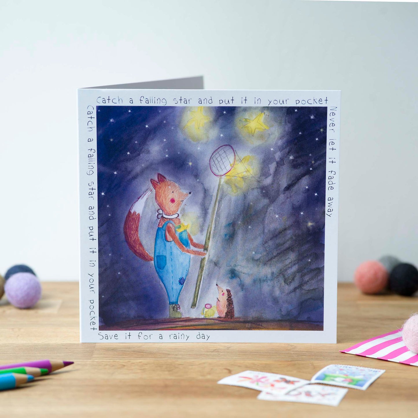 Catch a Falling Star...for a rainy day. Greeting Card