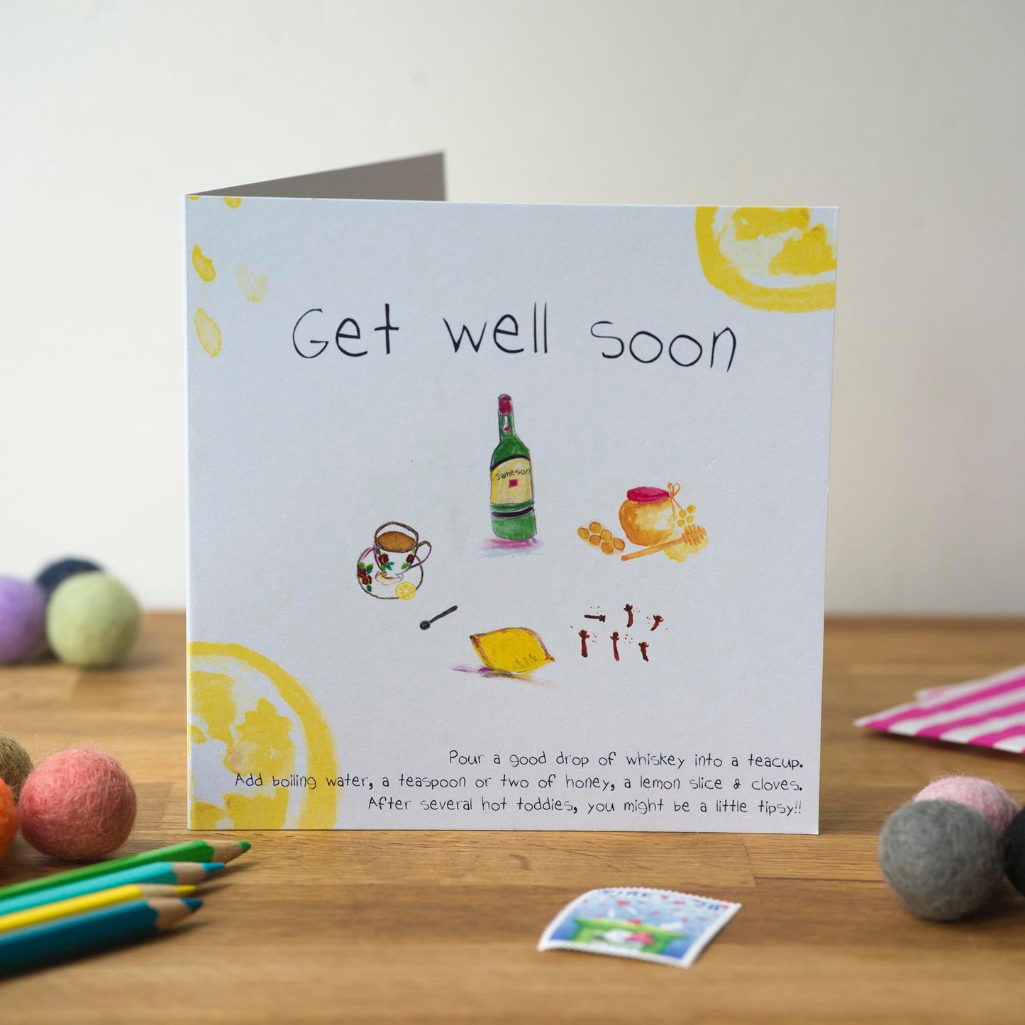 Get well soon, Hot Toddy! Greeting Card