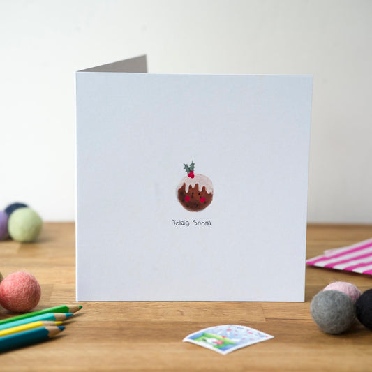 Nollaig Shona Little Pudding, Greeting Card