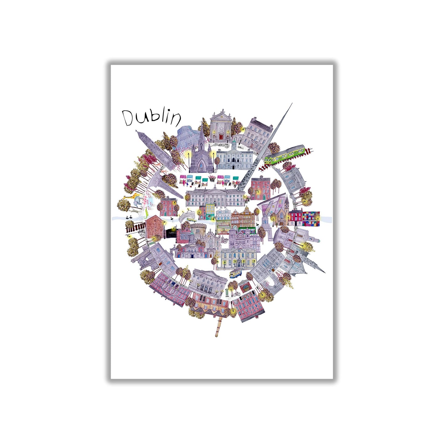 Dublin City Circle, Art Print