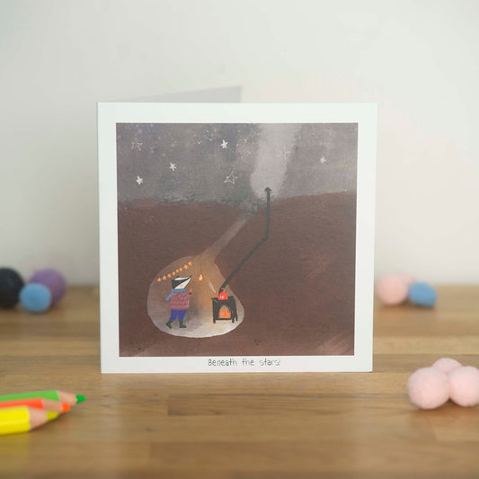 Beneath the Stars! Greeting card