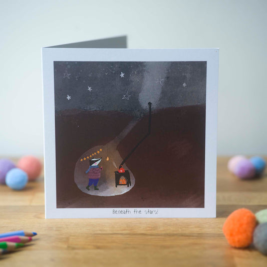 Beneath the Stars! Greeting card