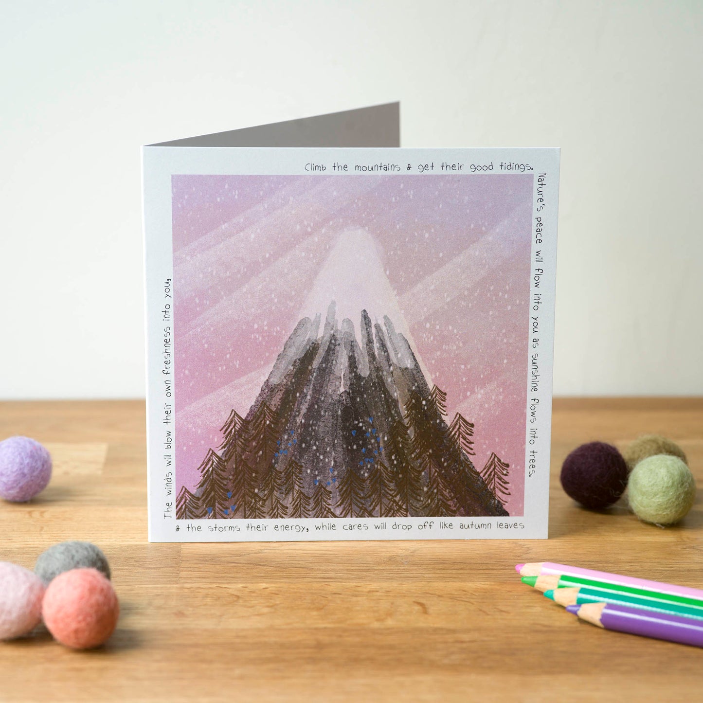 Climb the mountains, Greeting Card